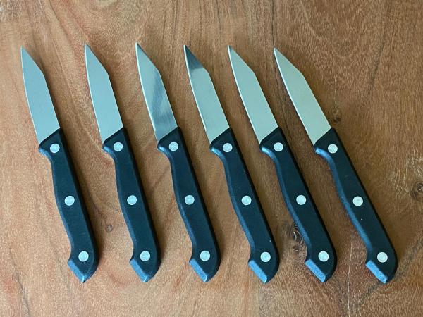 2x Keukenmesjes / Snijmessen / Fruitmesjes 3-delig