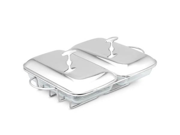 Serveerschaal met Rechaud - 2 x 1,6L - 51x30x15 cm