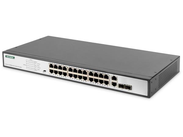 DIGITUS DN-95343 – 24-Poorts Fast Ethernet PoE Switch, 370 W