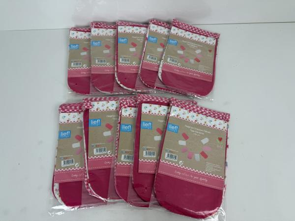 10x lief! Vlaggetjes roze - 150 cm