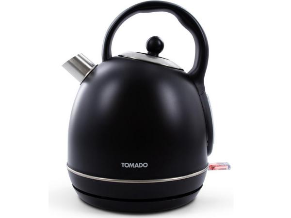 Tomado - Retro waterkoker - Matzwart - 1,7 liter inhoud 