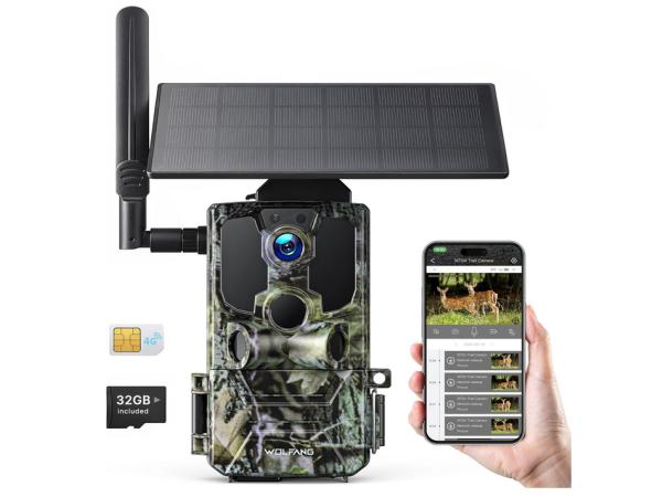 WOLFANG 4G LTE mobiele wildcamera op zonne-energie