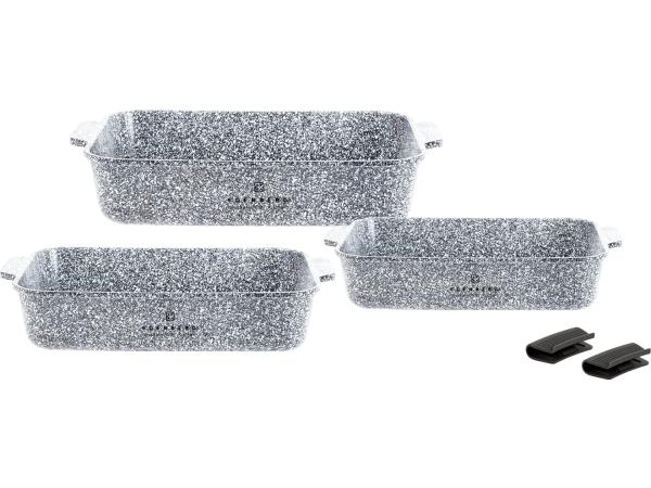 Edenberg Set 3 Braadpannen -Marmeren Coating - Ovenbestendig