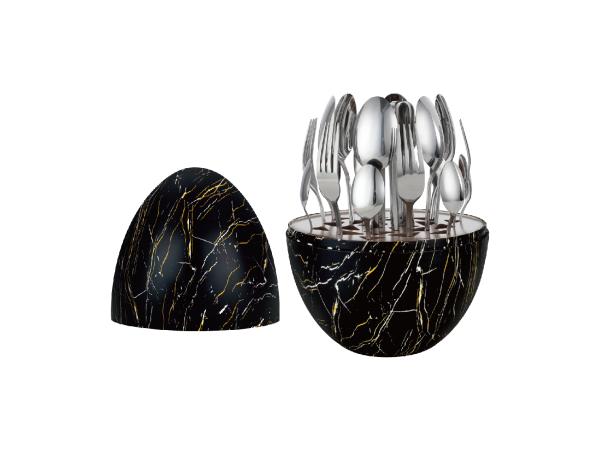 Luxe 24-delig Bestekset in Eivorm– 6 persoons - 18/10 - RVS