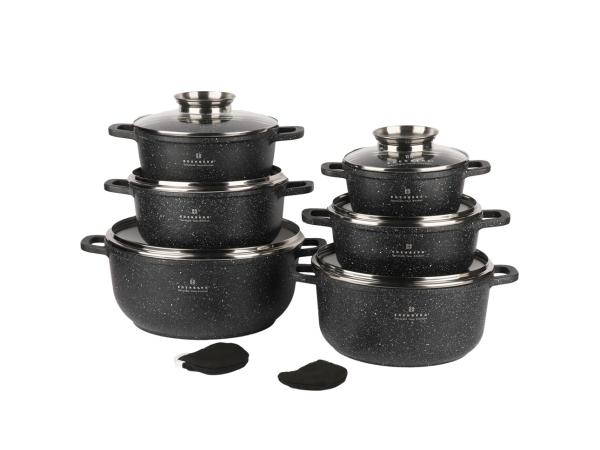 12-delige Luxe Pannenset van Gesmeed Aluminium