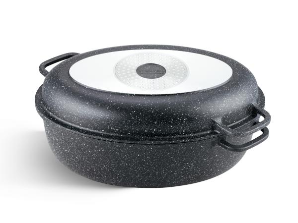 Braadpan van Gesmeed Aluminium - 3-delige set - 8.0 liter