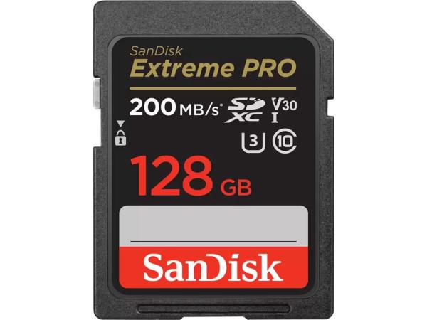 SanDisk Extreme Pro - SDXC - 128GB - 200/90 mb/s - V30