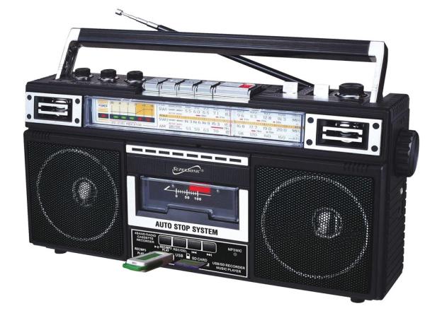 Supersonic Bluetooth Retro 4 Band Radio Cassette USB 