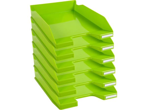 6x Exacompta brievenbakken - afmetingen 34,6 x 25,5 x 6,5 cm