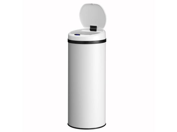 Automatische Prullenbak - 50 Liter - Wit - Rond