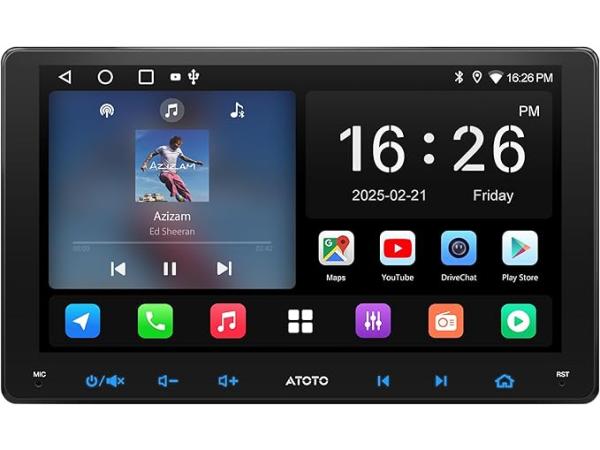 ATOTOZONE A5L 2DIN Android Radio | Wireless CarPlay/Android