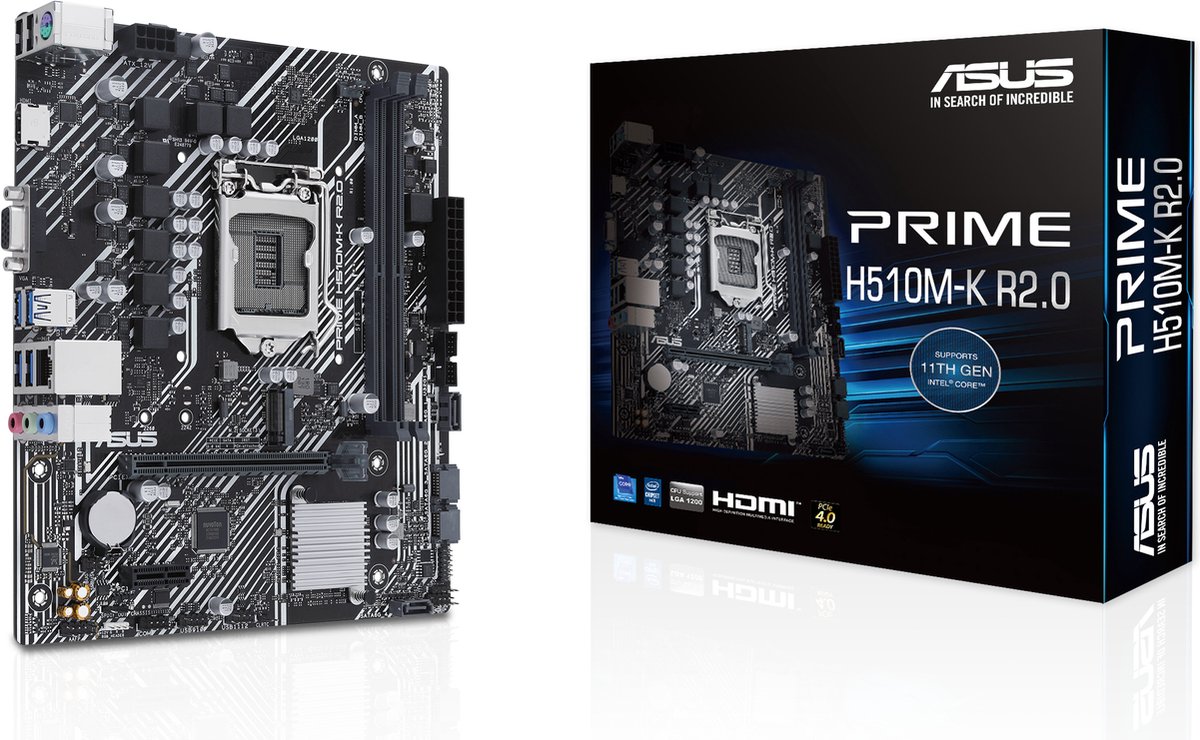 ASUSPRIMEH510M-KR2.0IntelH510LGA1200Moederbord