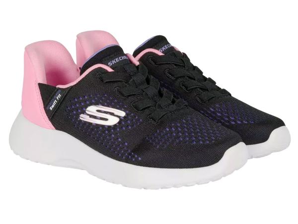 Skechers Swift Fit Kindersneaker maat 28,5 zwart/roze