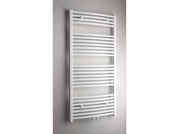 Beaux handdoekradiator licht gebogen 60x120cm wit