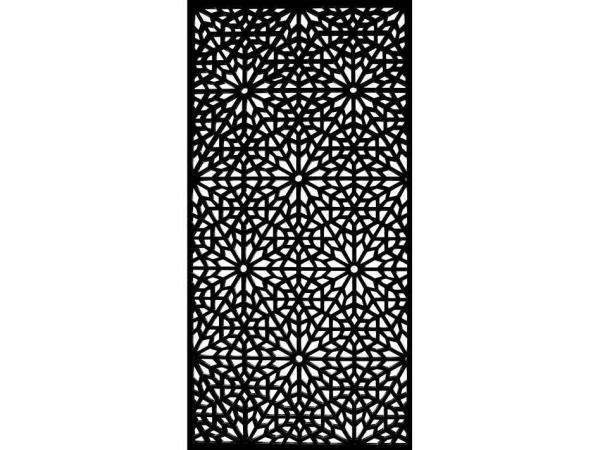 3x Moucharabiya Tuinscherm Zwart 180x90cm