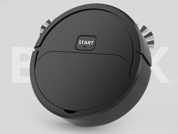 Set van 2 mini robotstofzuigers - zwart