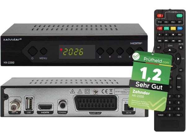 Tiener HX 2200 HD- satellietontvanger met opnamefunctie