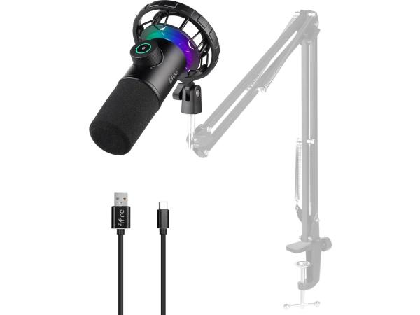 FIFINE - K658 - USB Gaming Microfoon - RGB Verlichting