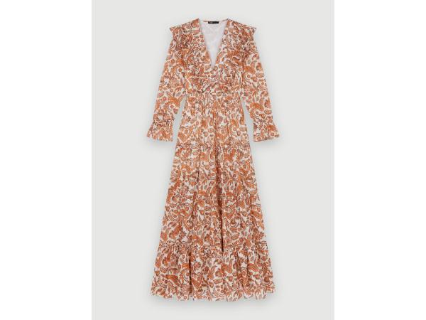 Maje Bedrukte katoenen jurk Maat 40