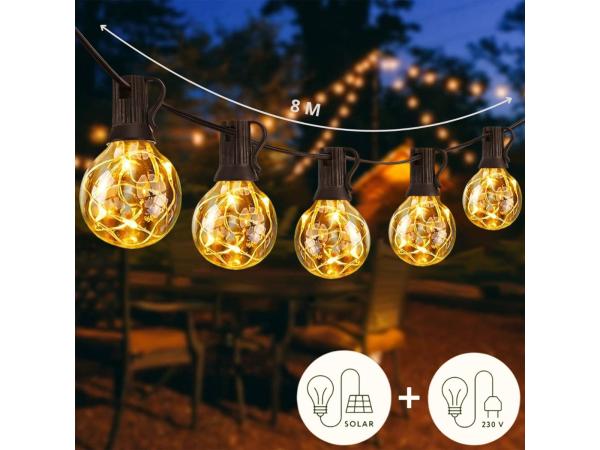 JPro Copper 25 LED Lichtsnoer 3in1 Tuinverlichting Warm Wit  8M