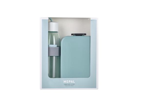 Mepal lunchset blauw – broodtrommel en drinkfles