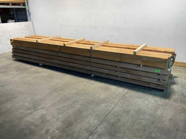 10x Douglas paal fijnbezaagd 500x10x10cm