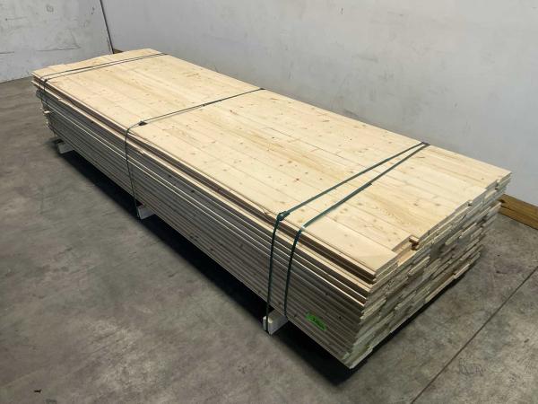 50x Vuren blokhutprofiel mes- en groef 330x14,5x2,8cm