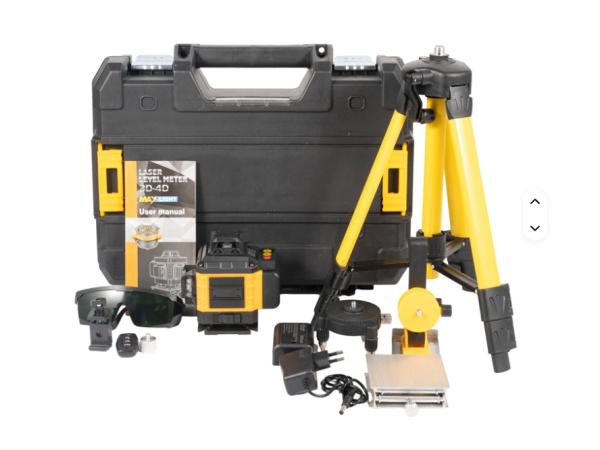 4D Laserwaterpas – 16 Lijnen 360° + Statief – Complete Set