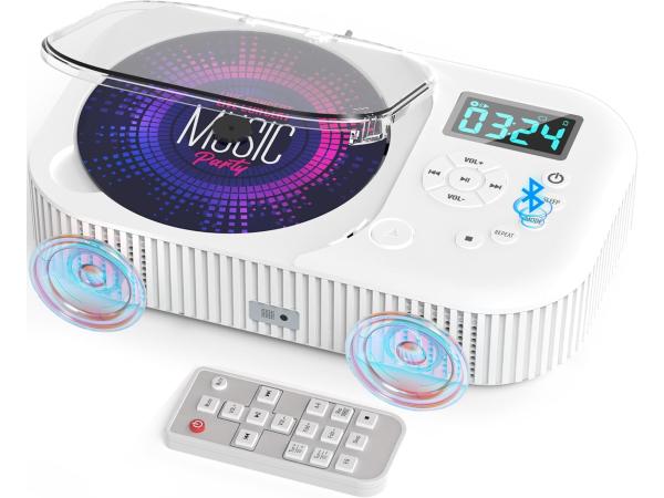 Greadio draagbare cd-speler - Bluetooth 5.3 - 2000 mAh-accu