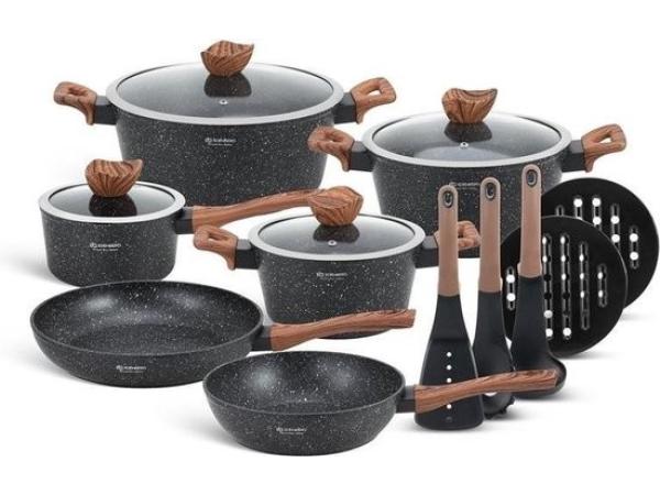 15-delige Luxe Pannenset van Gesmeed Aluminium