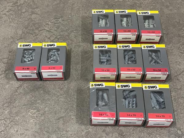 SWG spreidplug nylon set 11-delig