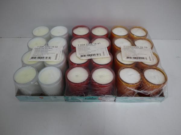 3x Bolsius Horeca Star Light Rood/Wit/Geel