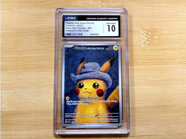 Pikachu van Gogh Grey Felt Hat CGC 10 Pokemon 085