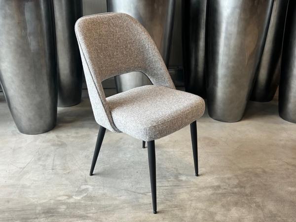 Eetkamerstoel Chef (set van 6) Linnenstof - Grijs