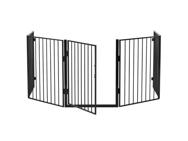 Metalen kachelscherm / openhaard hek - 300 cm - Incl. Poort