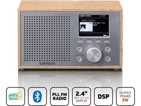 Lenco DAR-017WD Radio op Batterijen - DAB Radio /BT