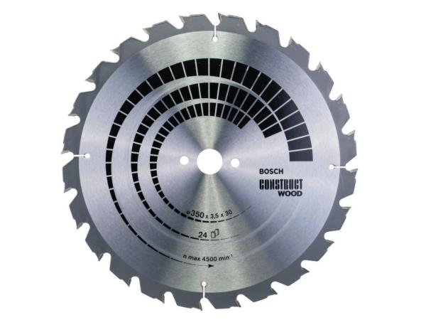 Bosch cirkelzaagblad ø350mm 24T Construct Wood