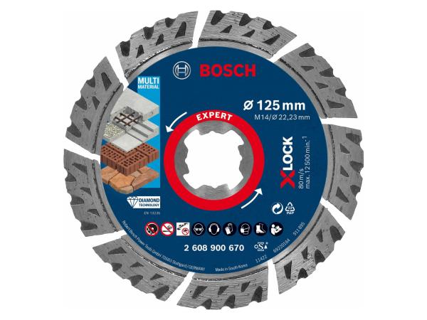 2x Bosch diamantschijf ø125mm X-Lock Expert for Multimaterial