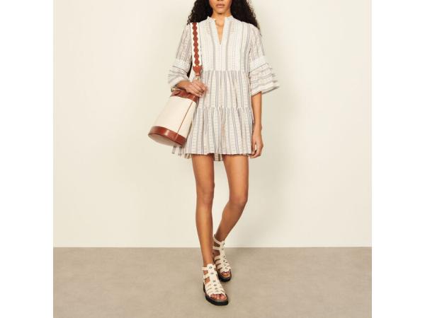 Sandro Jurk Maat 40 Blauw wit