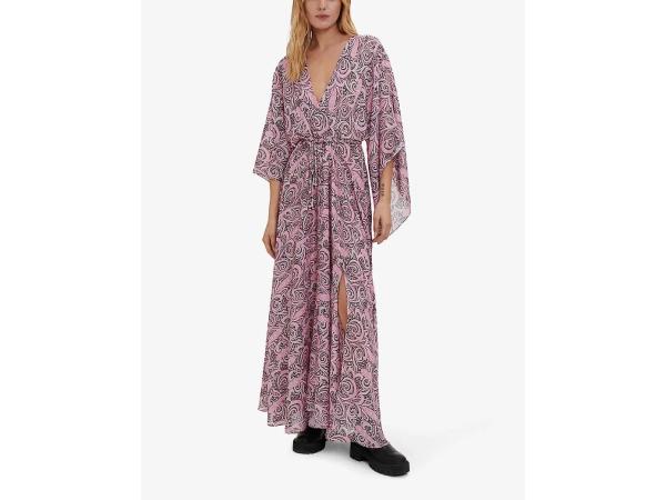 Maje Jurk Maat 36 Roze Paisley Print