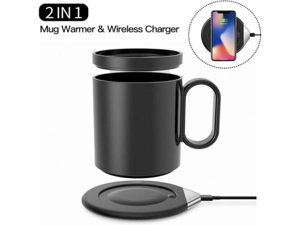 Koffie mok 2 in 1 temperatuur regeling en draadloos opladen