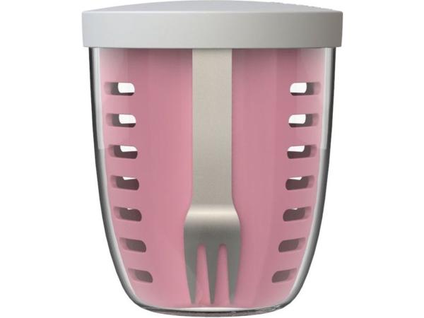 Mepal - Ellipse fruit &amp; veggie pot - 600 ml - Incl. vorkje - Nordic pink