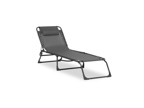 Ligbed 'Calvi' Opvouwbaar Lichtgrijs (Opvouwbaar)