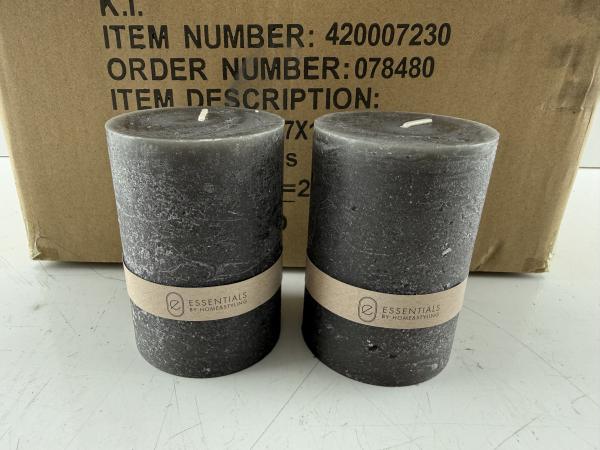 24x Essentials | Zwarte kaarsen 7x10 cm