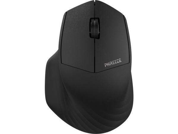 Phreeze draadloze muis met duimsteun - Draadloos + Bluetooth V5.0 - Ergonomisch - Stille muis - Zwart