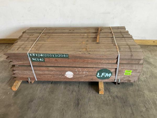 98x Azobé hardhouten tuinpaal gepunt 200x7x7 cm