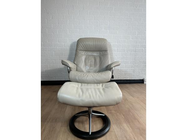 Stressless Desginer Ekornes Relaxfauteuil + Voetenbank