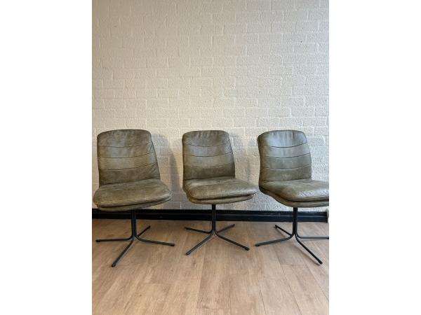 3x  Groene Bouman & Potter Design Stoelen