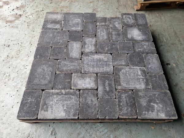 53,2 M2 Betontegel Wildverband Antraciet Getrommeld 6 Cm