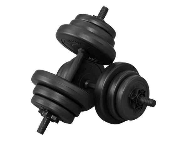 Halterset / Dumbells 20 kg - 2-delig - Zandgevuld